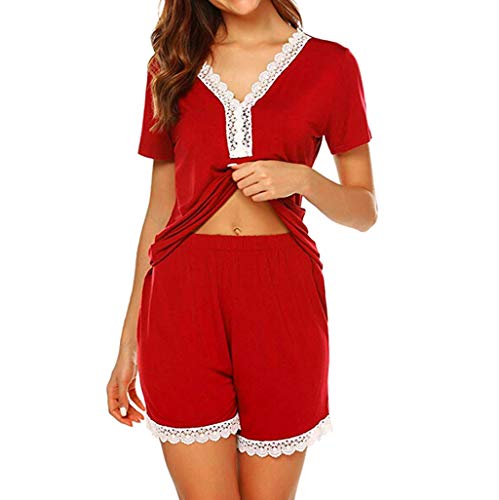 Vectry Pijama Mujer Invierno Pijamas De Mujer Sexy Conjunto De Pijama Mujer Camisones Sexys Mujer Ropa Interior Mujer Sexy Conjuntos Lenceria Mujer Sexy Tallas Grandes Pijamas Rojo