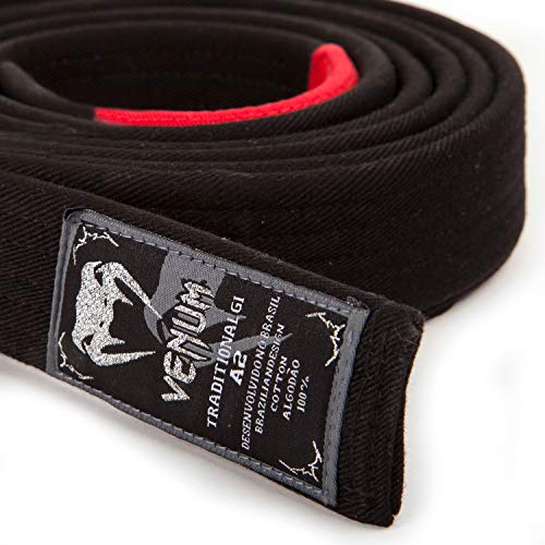 VENUM Brazilian Cinturón de Jiu Jitsu, Unisex Adulto, Negro, A2