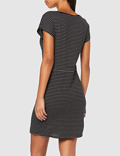 Vero Moda Vmapril SS Short Dress Ga Noos Vestido, Multicolor (Black Stripes: Snow/Rebecca), 36 (Talla del Fabricante: X-Small) para Mujer