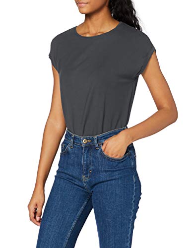 Vero Moda Vmava Plain SS Top Ga Noos Camiseta, Gris (Asphalt Asphalt), 44 (Talla del Fabricante: X-Large) para Mujer