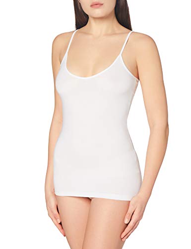 VERO MODA VMMAXI MY SOFT V SINGLET NOOS, camiseta sin mangas Mujer, Blanco (Bright White), 40 (Talla del fabricante: Large)