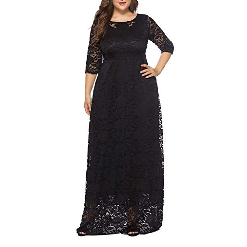 Vestido Encaje Mujer de Fiesta Elegante Largos POLP Talla Grande Vestido de Noche Invierno Vestido de Novia para Boda Mujer Gorda Mini Faldas Mujer Sexy XXL-8XL