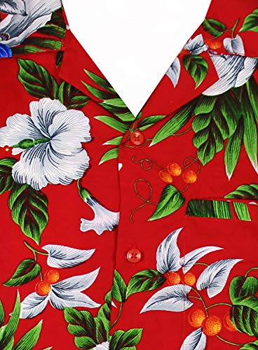 V.H.O. Funky Camisa Hawaiana, CherryParrot, Red, L