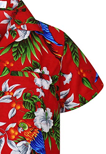 V.H.O. Funky Camisa Hawaiana, CherryParrot, Red, L