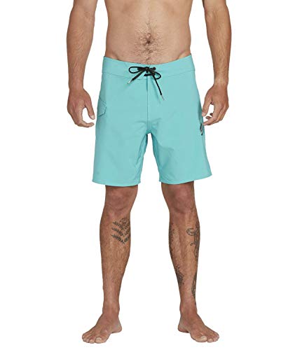 Volcom Lido Solid Mod 18" Bañador para Hombre, Mysto Green, 33