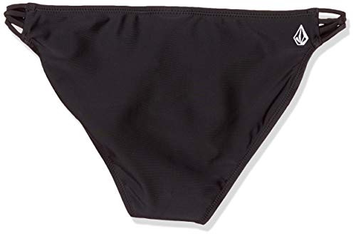 Volcom Simply Solid Full Parte Inferior Bikini, Mujer, Black, L