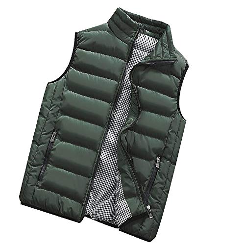 VPASS Abrigos Hombre Invierno,Hombre Sin Mangas De Plumas Chaquetas Invierno Calor Chalecos Acolchado Cazadoras