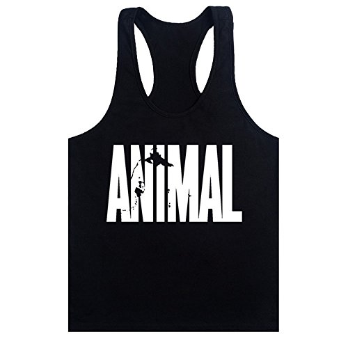 Waylongplus, camiseta deportiva de tirantes para hombre con texto "Animal"