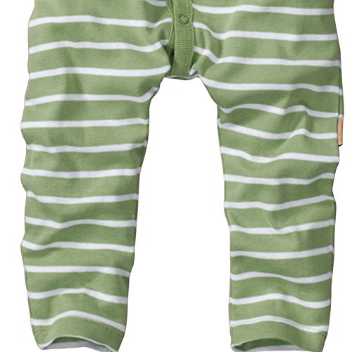 WELLYOU Pijamas para bebés y niños, Pijamas de una Pieza 100% Hecho de algodón, Color Verde con Rayas Blancas. Tallas 56-134 (116-122)