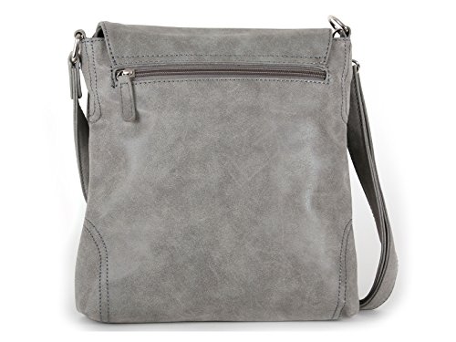 WILD THINGS ONLY !!! Bag Street - Bolso de hombro con presilla, aspecto desgastado, gris (Gris) - 3421