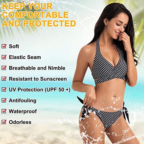 WIN.MAX Bikinis Mujer 2019,Bikinis Mujer 2019 Brasileños,Bikini Push Up con Relleno,Bañadores de Mujer,Playa de Verano Bañador,Bikini Talla Grande,Ideal para Nadar,Vacaciones(Negro, EU40)