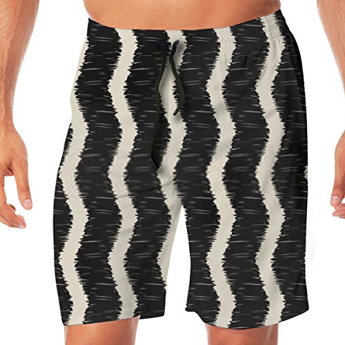 xinfub Beach Shorts Modern Stylish Texture with Lines That Form Bold Shapes Bañador de Playa de Secado rápido para Hombres