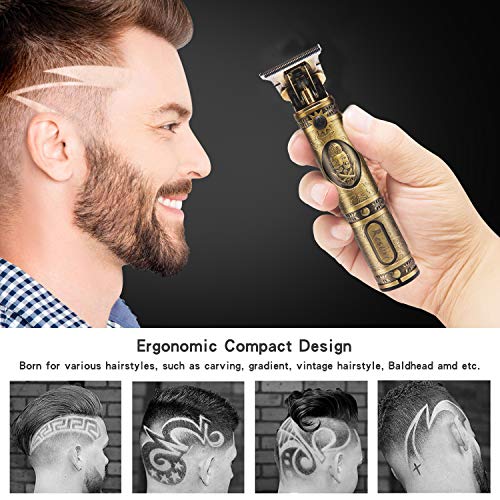 Xnuoyo Advanced Metal Máquina de Cortar Pelo Profesional Cortapelos Hombre Corte Pelo, Máquina Cortar Pelo Inalámbrico Batería, Recortador Pelo Barba Kit Familia