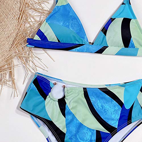 YANFANG Conjuntos Bikinis,Fashionista Lady Sexy sólido con Almohadilla para el Pecho Conjunto Traje de baño de Dos Piezas,Tops de Bikini Tanga Suave Acolchado Tops y Braguitas Bañador Brasileño