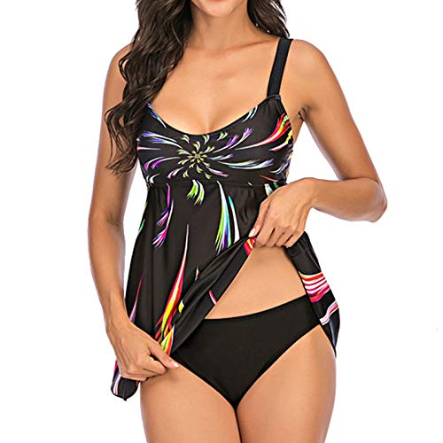 YANFANG Traje de baño para Mujer Bikini Tankini con Estampado de Talla Grande Sexy Ropa de Playa bañador Sujetador Traje de baño lencería Acolchado Elegante para Invierno Verano