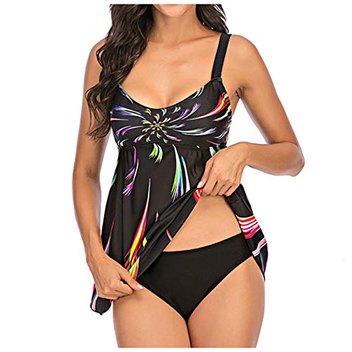 YANFANG Traje de baño para Mujer Bikini Tankini con Estampado de Talla Grande Sexy Ropa de Playa bañador Sujetador Traje de baño lencería Acolchado Elegante para Invierno Verano