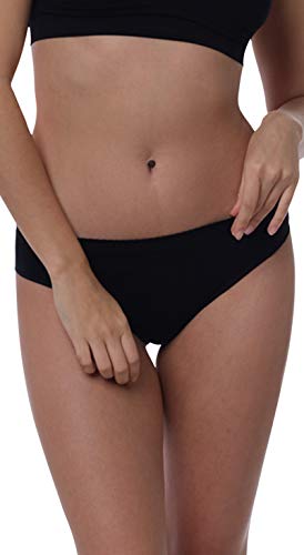 Yenita 3 Pack Braguitas Bikini para mujer, Costuras Microfibra