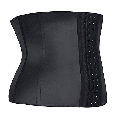 YIANNA Fajas Reductoras Adelgazante Mujer Waist Trainer Corset Reductor Cinturilla Moldeadora Latex Corsé Colombianas Negro, YA110299 Size XS