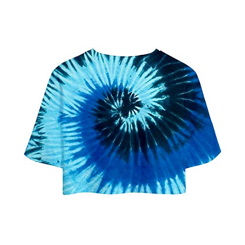 YICHEN Tie Dye Conjunto De Camiseta con Ombligo Expuesto Y Pantalón Corto De Ropa Deportiva Chándales Deportiva 3D Impresa Camiseta Y Pantalones Cortos para Mujer