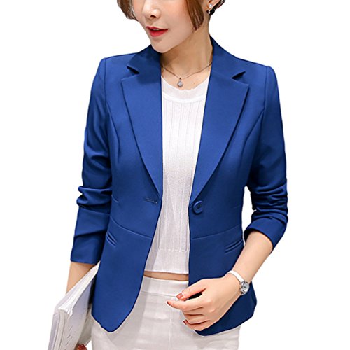 YiLianDa Abrigo Clasico Trenca Abrigo de Manga Larga Blazer Chaqueta para Mujer Sapp L