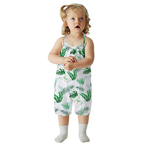 YWLINK Mono De Bebe Body De Verano con Estampado De Cordones, Verano Mezcla De AlgodóN NiñAs Sin Mangas Color SóLido Doblar Camisola Mono Lindo Ocio Y Confort Ropa De Bebe Fiesta CumpleañOs Regalo