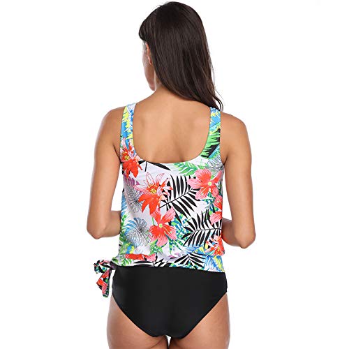 ZatRuiZE Mujer Traje de baño Tankini Estampado De Baño Traje De Baño Brasileño De Gran Tamaño Trajes De Playa Conjunto De Bikini De Dos Piezas