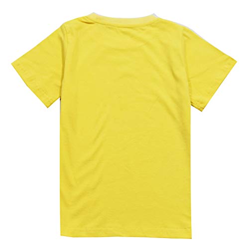 zhaojiexiaodian impresión 3D Unisex niño Verano Camiseta de Manga Corta Sudadera chándal para Correr niña Ropa Deportiva Jersey Transpirable y Absorbente de Sudor (Amarillo, 150)