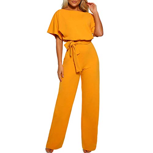 ZODOF Monos Largos Mujer Elegantes Verano Monos Mujer Fiesta Monos muje Clubwear Strappy Striped Playsuit Vendaje Blusas Mujer Tallas Grandes Pantalones Anchos Jumpsuit