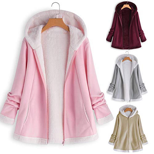 ZODOF Sudadera con Capucha para Mujer Abrigo De Invierno Mujer Abrigos Rebajas Talla Grande Chaqueta Manga Larga Cremallera Señoras Hoodie Pullover Tops Blusa