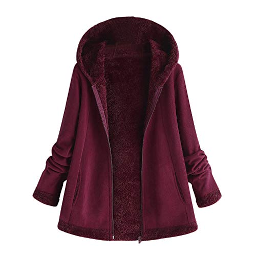 ZODOF Sudadera con Capucha para Mujer Abrigo De Invierno Mujer Abrigos Rebajas Talla Grande Chaqueta Manga Larga Cremallera Señoras Hoodie Pullover Tops Blusa