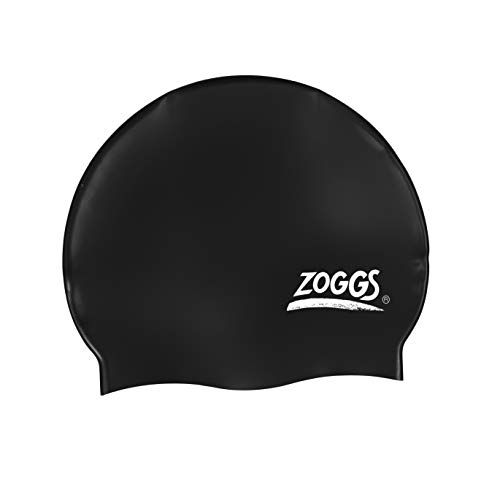 Zoggs Gorro de natación, Adultos Unisex, Negro, Talla única