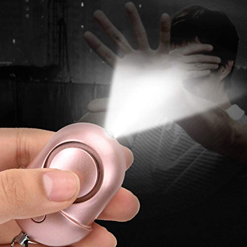 130db Alarma de Pánico, Seguridad Defensa Sonido Sirena con Función de Iluminación, Anti-violación Alarma de Emergencia Portátil para Mujeres, Niños, Ancianos