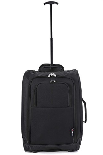 5 Cities The Valencia Collection Equipaje de Cabina TB023-830, 55 cm, 42 L, Negro