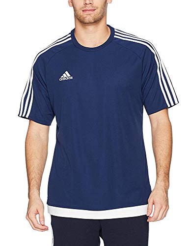 adidas Estro 15 JSY - Camiseta para hombre, color azul oscuro/blanco, talla XL