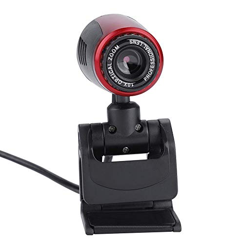 awstroe Webcam, USB2.0 con Mic 16MP HD Webcam Videoconferencia Cámara Web Cámara 360 ° para Computadora PC Laptop para Skype/MSN/Yahoo