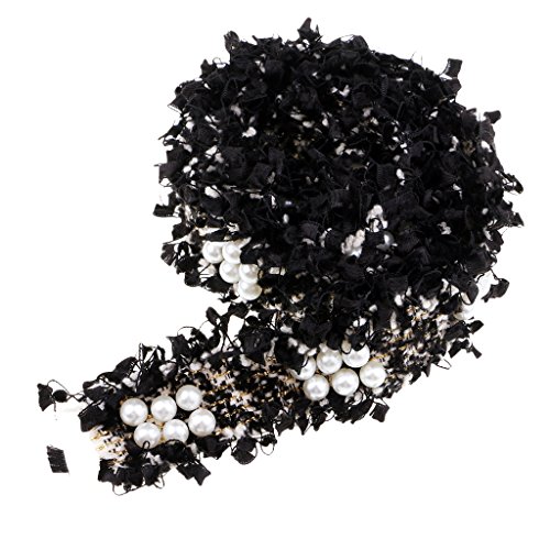 B Blesiya 1 Yarda Precioso Encaje para Coser Decorativo Encaje de Costura Accesorios y Manualidades - Negro