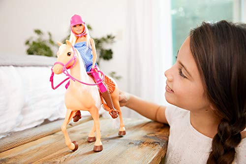 Barbie Muñeca con caballo de juguete + 3 años (Mattel FXH13)