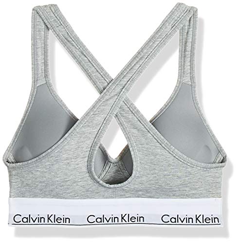 Calvin Klein Bralette – Modern Cotton Sujetador Deportivo, Grau (Grey Heather 020), S (84-89 cm) para Mujer