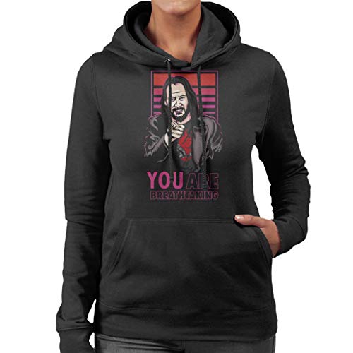 Cloud City 7 Keanu Reeves You Are Breathtaking Meme Women's Hooded Sweatshirt