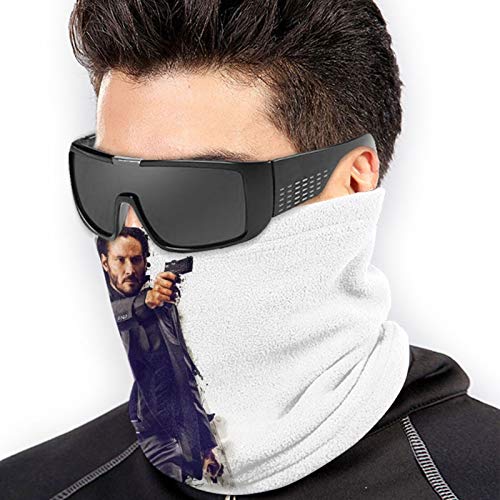 Custom made Keanu Reeves With A Gun John Wick calentador de cuello de microfibra para hombre y mujer, funda elástica para la cara, media máscara, bufanda, bandana, diadema, diadema