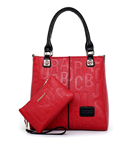 DEERWORD Mujer Bolsos Bandolera Fiesta Casual Hombro Bolsos Totes Bolsos Para Piel de PU Burdeos