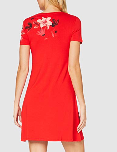 Desigual Vest_Caroline Vestido Casual, Rojo, S para Mujer