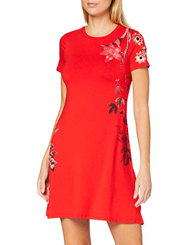 Desigual Vest_Caroline Vestido Casual, Rojo, S para Mujer