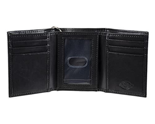 Dickies - Cartera de Cadena Triple para Hombre, Alta Seguridad con Ventana de identificación y Bolsillos para Tarjetas de crédito Negro Negro ( Taille Unique