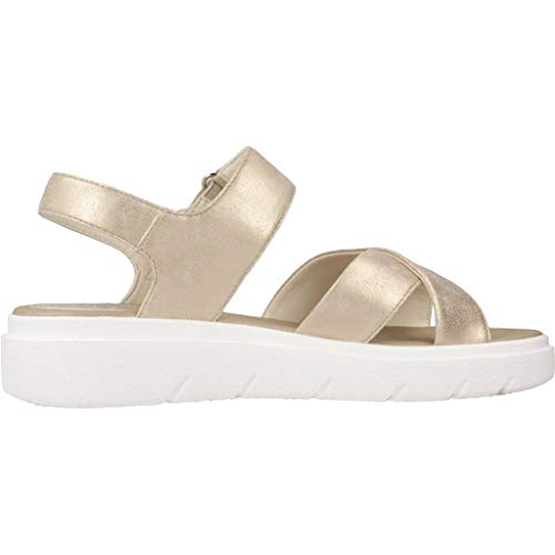 Geox Tamas D92DLE Mujer Sandalias de Vestir,Plataforma Sandalias,fémina Sandalia de la Plataforma,Zapatos de Verano,Sandalia Verano,cómoda Suela,Suela Gruesa,Beige,41 EU