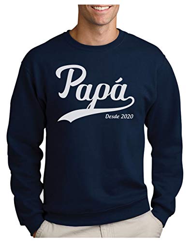 Green Turtle Sudadera para Hombre - Regalos Originales para Padres Primerizos - Papá Desde 2020 XX-Large Azul Oscuro