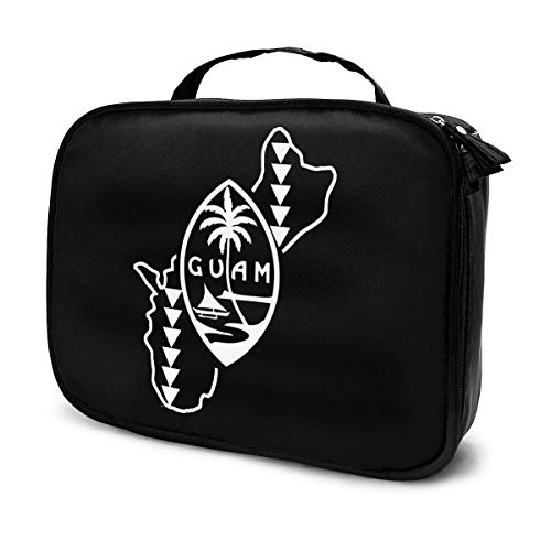 Guam Seal con Isla con Triángulos Moda Viaje Maquillaje Maleta de Viaje Bolsa de cosméticos portátil Bolsa Multiusos Regalo para cosméticos Herramientas de Maquillaje Toile