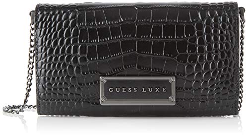 GUESS Belle Chain Wallet, Cartera. para Mujer, Negro (Black), 4x11x19 Centimeters (W x H x L)