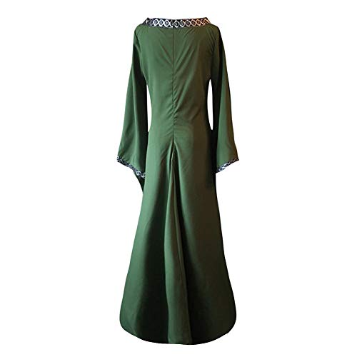 K-Youth® Carnaval Vintage Vestido de Traje Renacentista Medieval Vestido Largo de Estilo Victoriano Largo Gotico Vestido de Princesa Mujer Disfraz Vestidos Fiesta Criada Reina Dama Cosplay Vestir