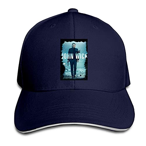 Keanu-Reeves-John-Wick Gorra de Béisbol Unisex Sombrero de Protección Solar Ajustable para Hombre Sombrero Sándwich al Aire Libre para Mujer